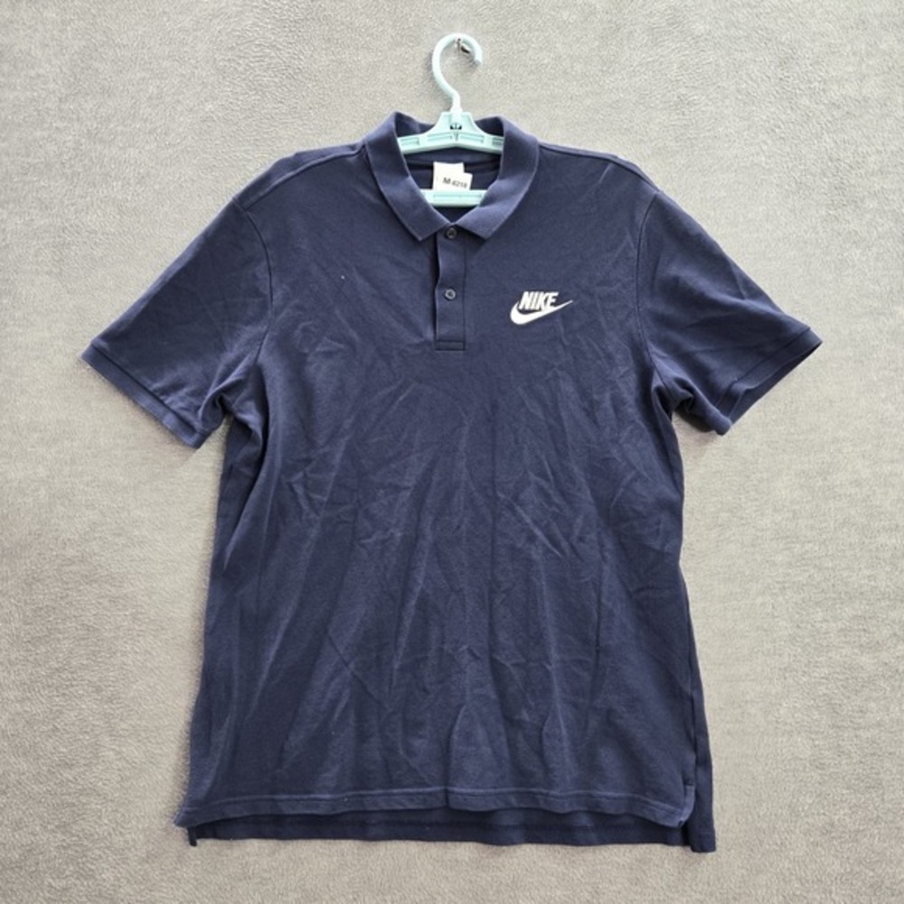 Nike Men‎ Polo L Navy Y2K Logo Embroidery Short Sleeve Golf